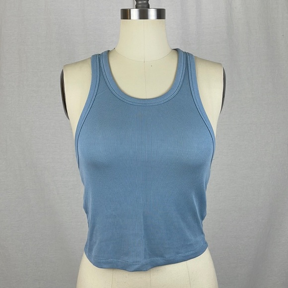 Aritzia Tops - Aritzia Sunday Best Light Blue Knit Sleeveless Crop Top